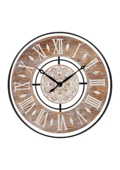Coupon ✨ Farmhouse Metal Wall Clock by Monroe Lane 🧨 -Monroe Lane Sales Belk 10005