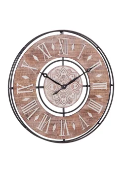 Coupon ✨ Farmhouse Metal Wall Clock by Monroe Lane 🧨 -Monroe Lane Sales Belk 10006