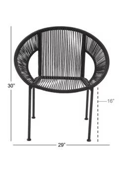 New 🎉 Contemporary Plastic Rattan Outdoor Chair by Monroe Lane ⌛ -Monroe Lane Sales Belk 10010