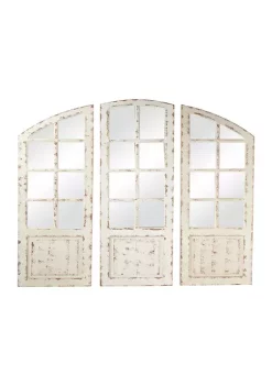 Flash Sale 💯 Vintage Wood Wall Mirror - Set of 3 by Monroe Lane 💯 -Monroe Lane Sales Belk 1002