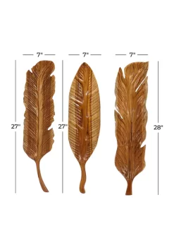 Top 10 🔥 Rustic Teak Wood Wall Decor - Set of 3 by Monroe Lane 😀 -Monroe Lane Sales Belk 10032