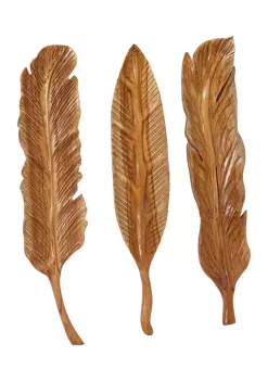 Top 10 🔥 Rustic Teak Wood Wall Decor - Set of 3 by Monroe Lane 😀 -Monroe Lane Sales Belk 10033