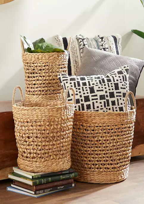 Best deal 🤩 Coastal Dried Plant Storage Basket - Set of 3 by Monroe Lane 🧨 1 Best deal 🤩 Coastal Dried Plant Storage Basket - Set of 3 by Monroe Lane 🧨