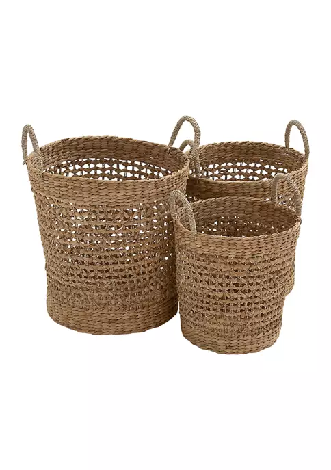 Best deal 🤩 Coastal Dried Plant Storage Basket - Set of 3 by Monroe Lane 🧨 2 Best deal 🤩 Coastal Dried Plant Storage Basket - Set of 3 by Monroe Lane 🧨 - Image 2