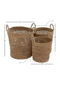 Best deal 🤩 Coastal Dried Plant Storage Basket - Set of 3 by Monroe Lane 🧨 9 Best deal 🤩 Coastal Dried Plant Storage Basket - Set of 3 by Monroe Lane 🧨 -Monroe Lane Sales Belk 10085