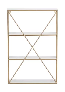 Deals ❤️ Glam Wood Wall Shelf by Monroe Lane 🥰 -Monroe Lane Sales Belk 10112
