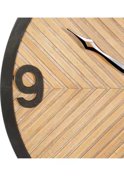 Top 10 ✨ Industrial Wood Wall Clock by Monroe Lane ⭐ -Monroe Lane Sales Belk 10138