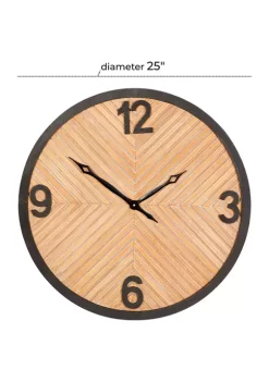 Top 10 ✨ Industrial Wood Wall Clock by Monroe Lane ⭐ -Monroe Lane Sales Belk 10140