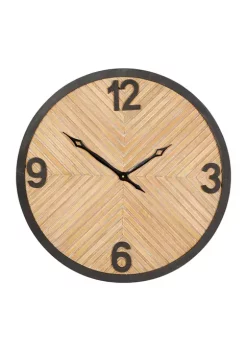 Top 10 ✨ Industrial Wood Wall Clock by Monroe Lane ⭐ -Monroe Lane Sales Belk 10143