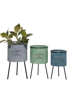 Buy 🧨 Farmhouse Metal Planter - Set of 3 by Monroe Lane 🧨
