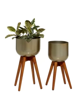 New ⌛ Modern Metal Planter - Set of 2 by Monroe Lane 💯