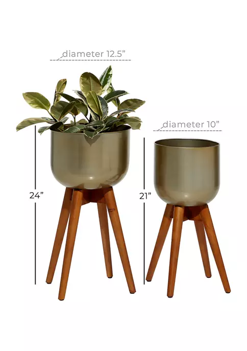 New β Modern Metal Planter - Set of 2 by Monroe Lane π― 3 New β Modern Metal Planter - Set of 2 by Monroe Lane π― - Image 3