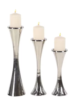 Cheap ⌛ Modern Aluminum Candle Holder - Set of 3 by Monroe Lane ❤️