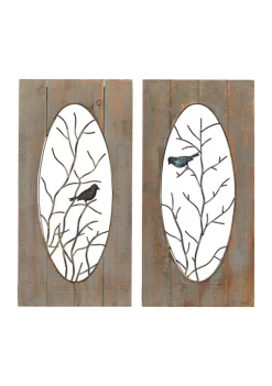 Promo 🧨 Rustic Wood Wall Decor - Set of 2 by Monroe Lane 🤩