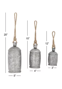 Brand new 🔔 Rustic Metal Decorative Cow Bell - Set of 3 by Monroe Lane ✨ -Monroe Lane Sales Belk 1027