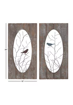 Promo 🧨 Rustic Wood Wall Decor - Set of 2 by Monroe Lane 🤩 -Monroe Lane Sales Belk 10273