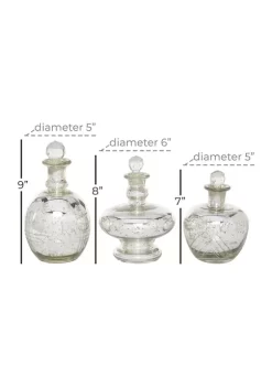 New ✔️ Vintage Glass Decorative Jars - Set of 3 by Monroe Lane 💯 -Monroe Lane Sales Belk 10303