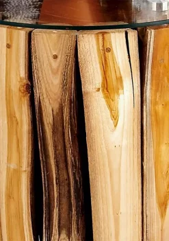 Hot Sale 🔥 Rustic Teak Wood Accent Table by Monroe Lane 😀 -Monroe Lane Sales Belk 10322