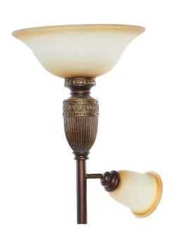 Deals 🤩 Traditional Glass Torchiere by Monroe Lane 😍 -Monroe Lane Sales Belk 10371