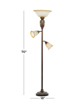 Deals 🤩 Traditional Glass Torchiere by Monroe Lane 😍 -Monroe Lane Sales Belk 10372