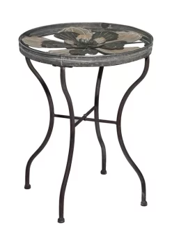 Deals 😀 Farmhouse Metal Accent Table by Monroe Lane 🛒
