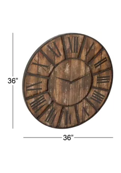 Deals ⌛ Farmhouse Wood Wall Clock by Monroe Lane ✔️ -Monroe Lane Sales Belk 10458