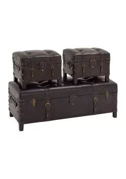 Wholesale 🛒 Traditional Wood Storage Bench - Set of 3 by Monroe Lane 😀 -Monroe Lane Sales Belk 10487