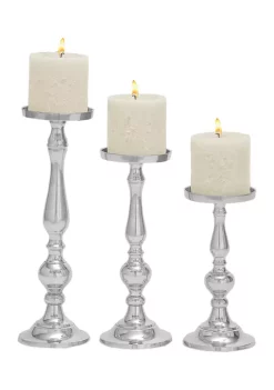 Budget 🎉 Traditional Aluminum Candle Holder - Set of 3 by Monroe Lane ⭐