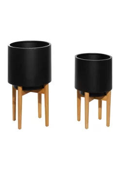 Wholesale 👏 Contemporary Metal Planter - Set of 2 by Monroe Lane ✨ -Monroe Lane Sales Belk 10523