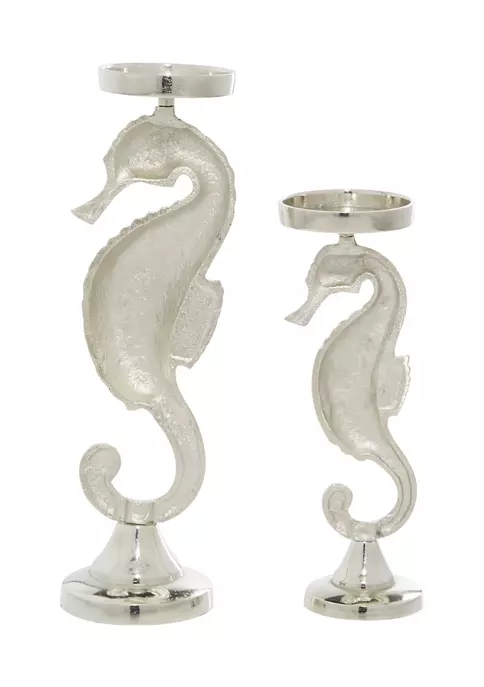 Outlet 🧨 Coastal Aluminum Candle Holder - Set of 2 by Monroe Lane ⭐ 6 Outlet 🧨 Coastal Aluminum Candle Holder - Set of 2 by Monroe Lane ⭐ - Image 6