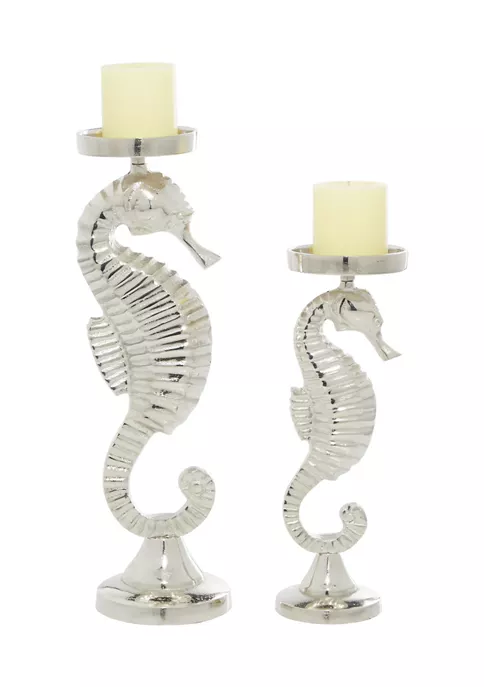 Outlet 🧨 Coastal Aluminum Candle Holder - Set of 2 by Monroe Lane ⭐ 8 Outlet 🧨 Coastal Aluminum Candle Holder - Set of 2 by Monroe Lane ⭐ - Image 8