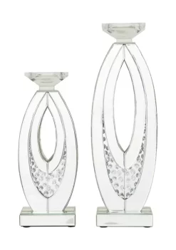 Top 10 👍 Glam Glass Candle Holder - Set of 2 by Monroe Lane ⌛ -Monroe Lane Sales Belk 1057