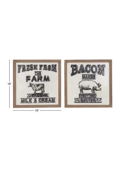 Deals ❤️ Iron Farmhouse Wall Décor - Set of 2 by Monroe Lane 🛒 -Monroe Lane Sales Belk 10594