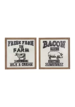 Deals ❤️ Iron Farmhouse Wall Décor - Set of 2 by Monroe Lane 🛒 -Monroe Lane Sales Belk 10596