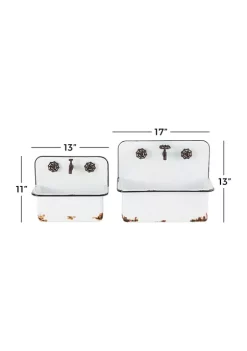 Best deal 😀 Farmhouse Metal Planter - Set of 2 by Monroe Lane ✨ -Monroe Lane Sales Belk 10599