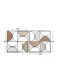 Flash Sale 🌟 Iron Contemporary Wall Décor - Set of 2 by Monroe Lane 🧨 -Monroe Lane Sales Belk 10640