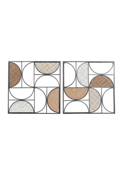 Flash Sale 🌟 Iron Contemporary Wall Décor - Set of 2 by Monroe Lane 🧨 -Monroe Lane Sales Belk 10642