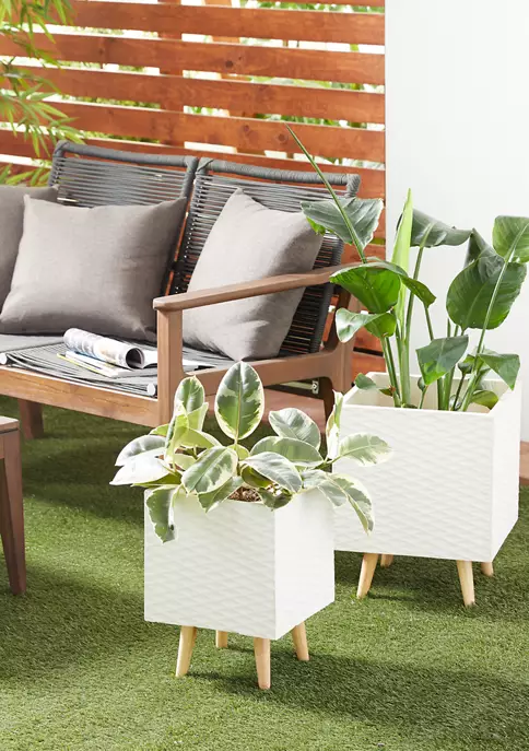 Coupon ⭐ Contemporary Ceramic Planter - Set of 2 by Monroe Lane 🔔 2 Coupon ⭐ Contemporary Ceramic Planter - Set of 2 by Monroe Lane 🔔 - Image 2