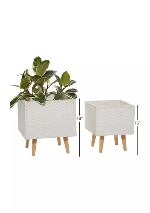 Coupon ⭐ Contemporary Ceramic Planter - Set of 2 by Monroe Lane 🔔 3 Coupon ⭐ Contemporary Ceramic Planter - Set of 2 by Monroe Lane 🔔 - Image 3