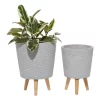 Flash Sale ⭐ Contemporary Wood Planter - Set of 2 by Monroe Lane 🌟