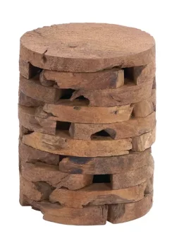 Outlet โ Contemporary Teak Wood Accent Table by Monroe Lane ๐