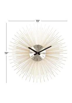 Best Pirce 🧨 Contemporary Metal Wall Clock by Monroe Lane 🎁 -Monroe Lane Sales Belk 10740