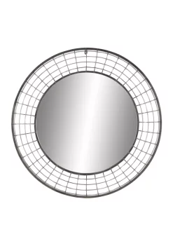 Promo 🔔 Industrial Metal Wall Mirror by Monroe Lane ⌛ -Monroe Lane Sales Belk 10747