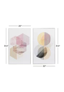 Cheap 🧨 Contemporary Canvas Framed Wall Art - Set of 2 by Monroe Lane 💯 -Monroe Lane Sales Belk 10760