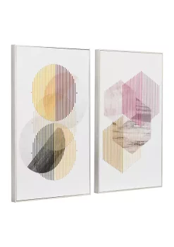 Cheap 🧨 Contemporary Canvas Framed Wall Art - Set of 2 by Monroe Lane 💯 -Monroe Lane Sales Belk 10761