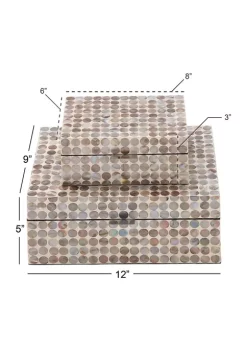 Best reviews of 🔔 Coastal Shell Box - Set of 2 by Monroe Lane 🥰 -Monroe Lane Sales Belk 10772