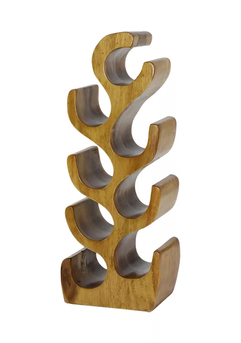 Budget π Rustic Teak Wood Wine Rack by Monroe Lane π 5 Budget π Rustic Teak Wood Wine Rack by Monroe Lane π - Image 5