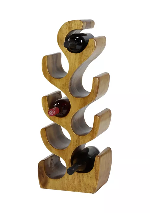 Budget π Rustic Teak Wood Wine Rack by Monroe Lane π 6 Budget π Rustic Teak Wood Wine Rack by Monroe Lane π - Image 6