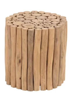 Best Pirce 🧨 Contemporary Teak Wood Accent Table by Monroe Lane 👍 -Monroe Lane Sales Belk 10813