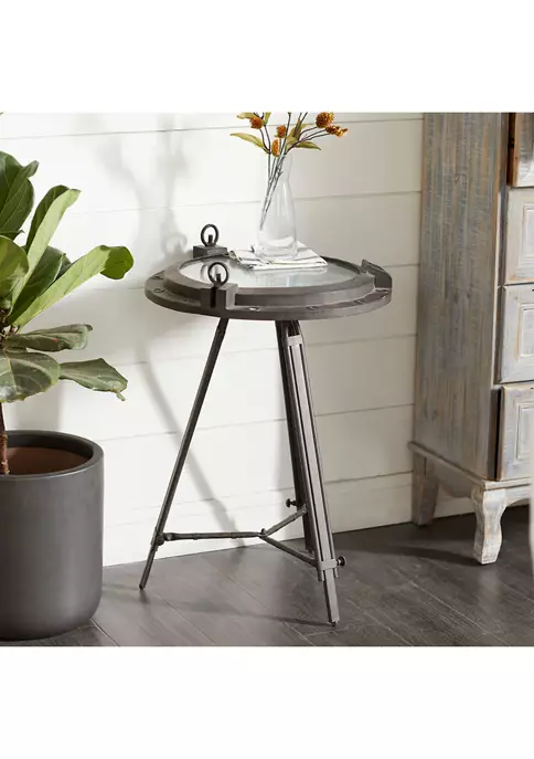 New ❤️ Coastal Metal Accent Table by Monroe Lane ✔️ 2 New ❤️ Coastal Metal Accent Table by Monroe Lane ✔️ - Image 2